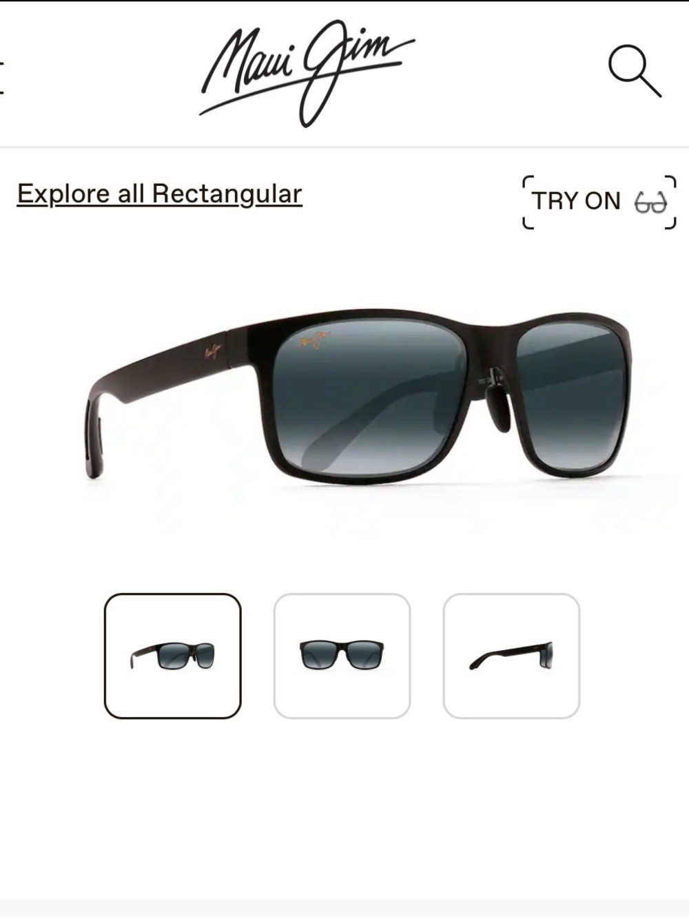 Maui Jim Red Sans Matte Black Frame Sunglasses